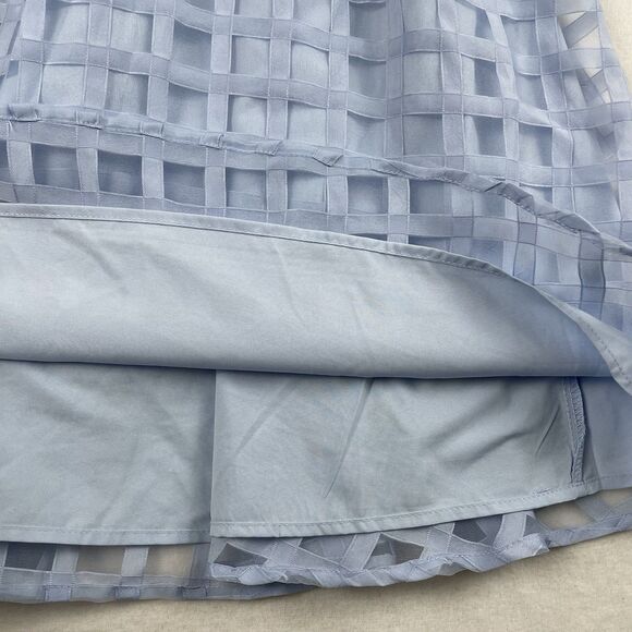 Babydoll Puff Sleeve Mini Dress Light Blue Sheer Princess Fairy Kawaii-S - Picture 4 of 13